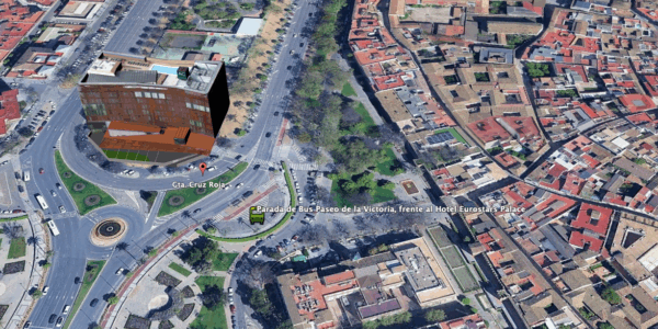 Parada de Bus Paseo de la Victoria, frente al Hotel Eurostars Palace