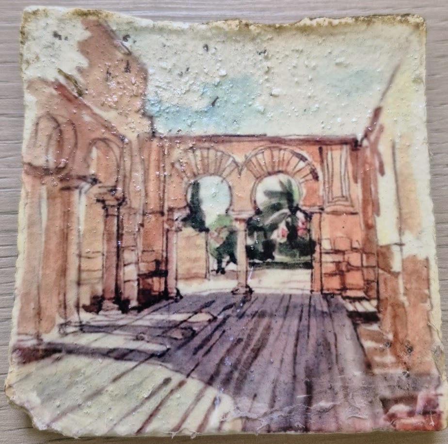 Azulejo 10x10 – Pórtico Califal de Medina Azahara