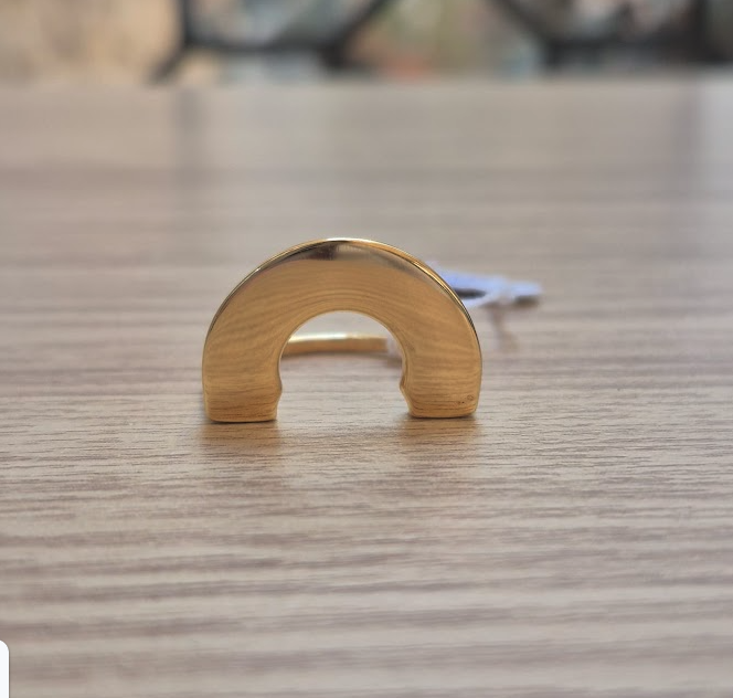 Anillo Arco Plata Chapado Oro 18k Liso