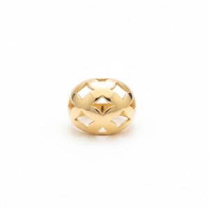 Anillo Celosia Bombon Grande Chapado Oro