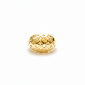 Anillo Celosia Bombon Pequeño Chapado Oro 18k