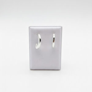 Pendiente Aro Plano Plata Palillo Presión