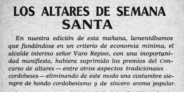 La Semana Santa de hace 80 a&ntilde;os