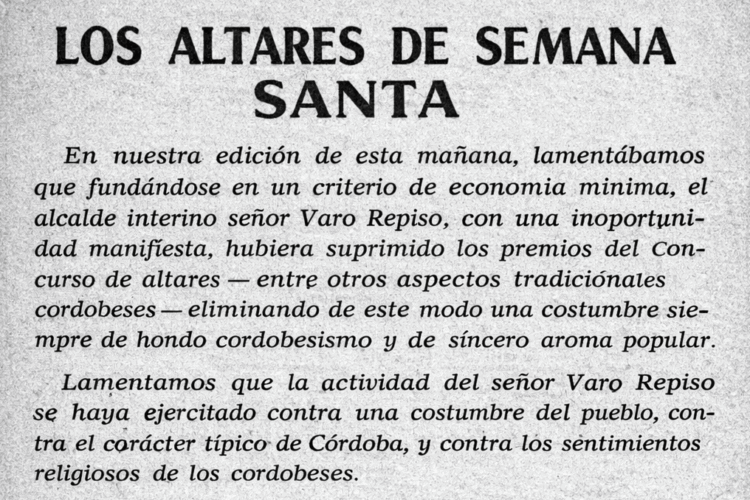 La Semana Santa de hace 80 a&ntilde;os